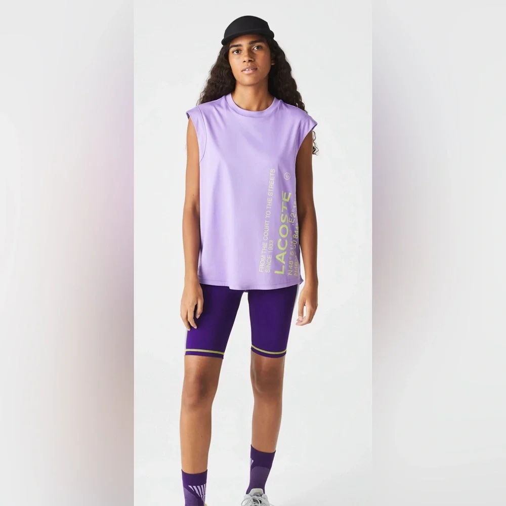 LACOSTE WOMEN’S SPORT LOOSE FIT BRANDED COORDINATE T-SHIRT - Picture 7 of 9